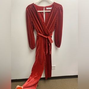 Anthropologie Ali & Jay Red Velvet Jumper